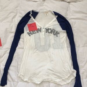 Long sleeve “baseball tee” from Wet Seal